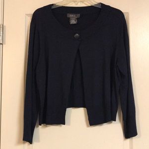 Lightweight one button cropped cardigan